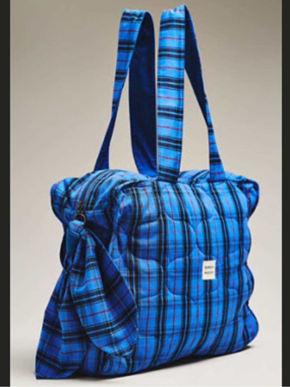 DAMSON MADDER LARGE CHECKERED TOTE